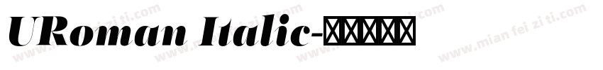 URoman Italic字体转换